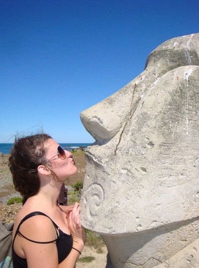 Grace and Easter Island Statue